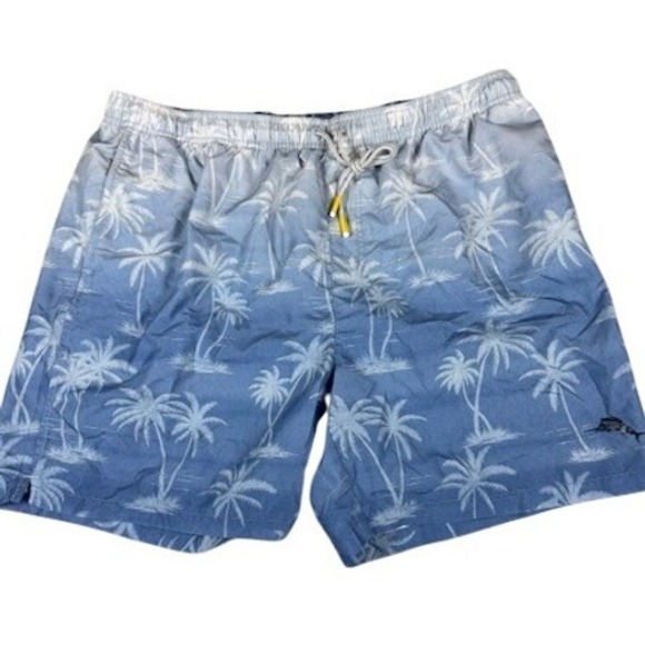 Tommy Bahama Other - Tommy Bahama Mens XL Blue Palm Tree Ombre Swim Trunks 221-ST924734